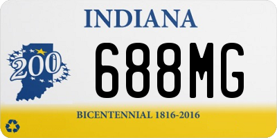 IN license plate 688MG