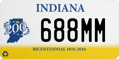 IN license plate 688MM