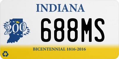 IN license plate 688MS