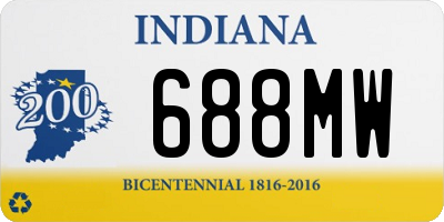 IN license plate 688MW