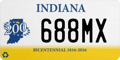 IN license plate 688MX