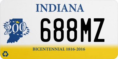 IN license plate 688MZ