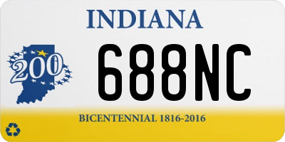 IN license plate 688NC