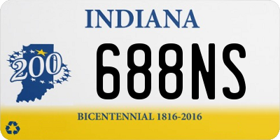 IN license plate 688NS