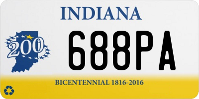 IN license plate 688PA