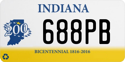 IN license plate 688PB