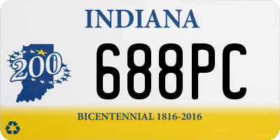 IN license plate 688PC