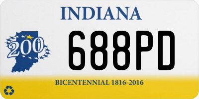 IN license plate 688PD