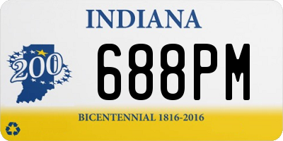 IN license plate 688PM