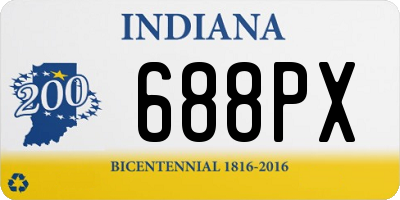 IN license plate 688PX