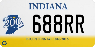 IN license plate 688RR