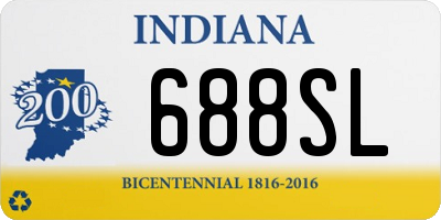 IN license plate 688SL