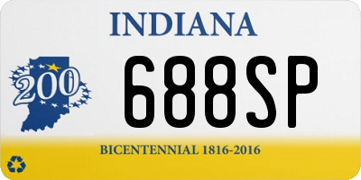 IN license plate 688SP