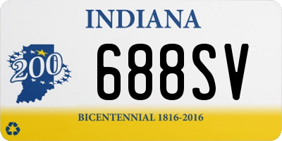 IN license plate 688SV