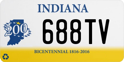 IN license plate 688TV