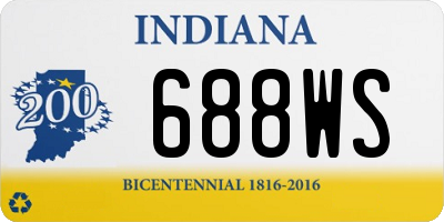 IN license plate 688WS