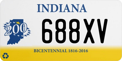 IN license plate 688XV