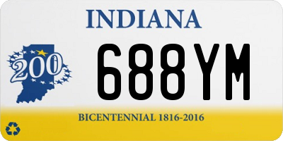 IN license plate 688YM