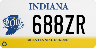 IN license plate 688ZR