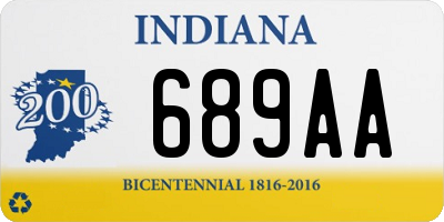 IN license plate 689AA