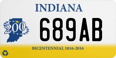 IN license plate 689AB