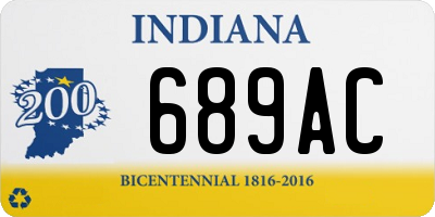 IN license plate 689AC