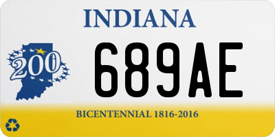 IN license plate 689AE