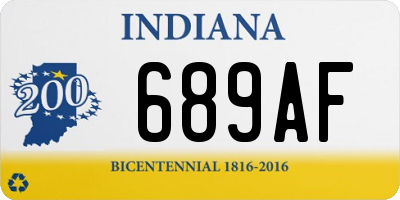 IN license plate 689AF