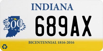 IN license plate 689AX