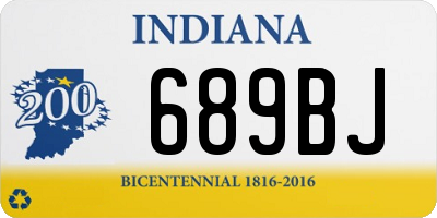 IN license plate 689BJ