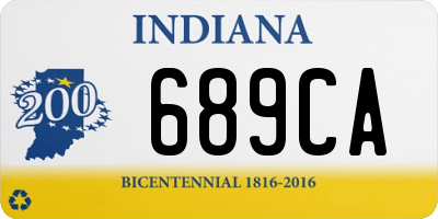 IN license plate 689CA