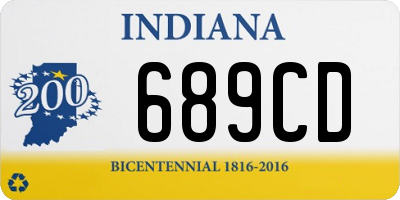 IN license plate 689CD