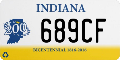 IN license plate 689CF