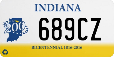 IN license plate 689CZ