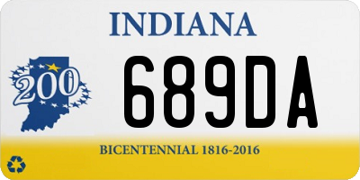 IN license plate 689DA