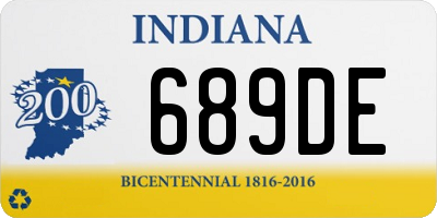 IN license plate 689DE