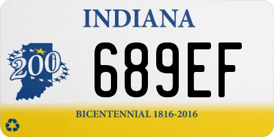 IN license plate 689EF