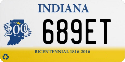 IN license plate 689ET