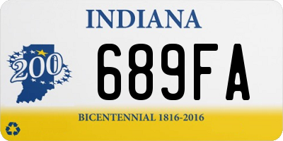 IN license plate 689FA