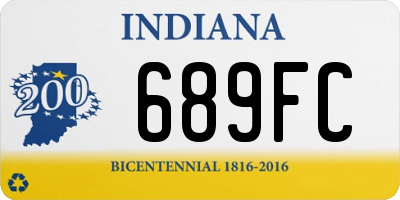 IN license plate 689FC