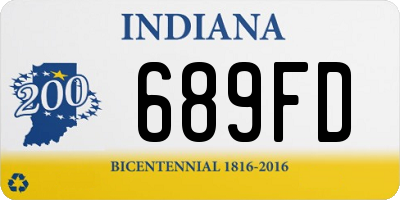 IN license plate 689FD