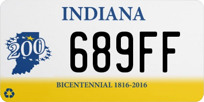IN license plate 689FF