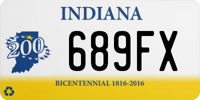 IN license plate 689FX