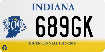 IN license plate 689GK