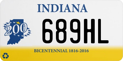 IN license plate 689HL