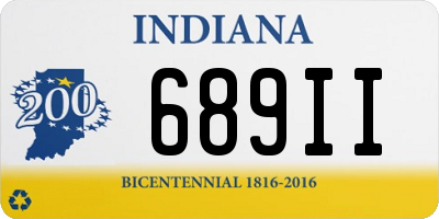 IN license plate 689II