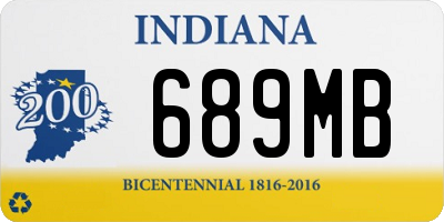 IN license plate 689MB