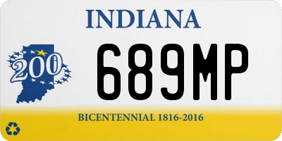 IN license plate 689MP