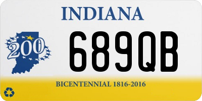 IN license plate 689QB