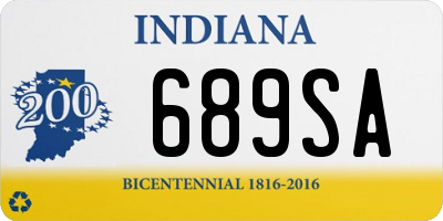 IN license plate 689SA